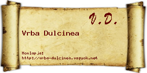 Vrba Dulcinea névjegykártya